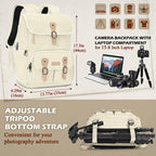 RAINSMORE Camera Bag Backpack for DSLR/SLR Mirrorless 15.6 Inch Laptop Camera - Image 5