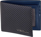 VISOUL Leather Mens Bifold RFID Blocking Wallet by VISOUL