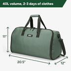 Halfday Convertible 2-in-1 Garment Duffel Weekender Bag 40L | Wrinkle-Free - Image 6
