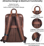 LEATHER VILLAGE Leather Laptop Backpack - Image 3