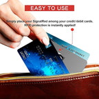 SaiTech IT 2 Pack RFID Blocking Cards, One Card Protects Entire Wallet Purse - Image 5