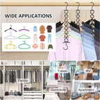 12 Pack Space Saving Hangers for Clothes, Heavy Duty 30Lbs Capacity Magic - Image 3