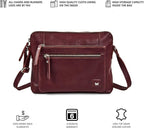 Wise Owl Accessories Small Soft Pebbled Real Leather Crossbody Handbags Purses - Image 7