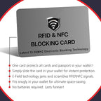 SaiTech IT 2 Pack RFID Blocking Cards, One Card Protects Entire Wallet Purse - Image 8