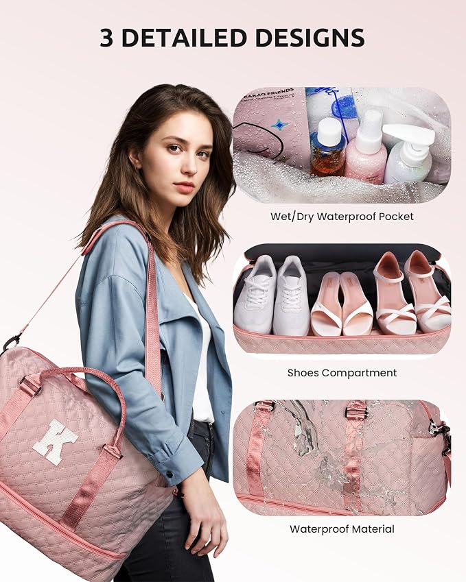 Birthday Gifts for 11 12 13 14 15 16 17 18 Year Old Girls Gifts-Initial Duffle - Image 6