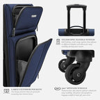 U.S. Traveler Anzio Softside Expandable Spinner Luggage, Checked-Large 30-Inch - Image 3