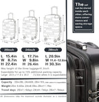 Coolife Luggage Suitcase Carry-on Hardside Travel Luggage TSA Lock Spinner - Image 7