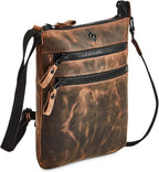 Crossbody Sling Bag for Women Small Real Leather Purse Vintage Travel Crossover by Cochoa
