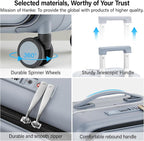Hanke 24 Inch Luggage with Cup Holder and Charge, Top Opening Hard Shell - Image 9
