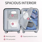 KROSER Hardside Expandable Carry On Luggage - Image 3