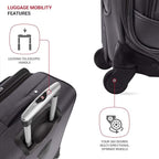 SwissGear Sion Softside Expandable Luggage, Dark Grey, Carry-On 21-Inch - Image 2