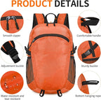 Small Hiking Daypack, 15L Water-Resistant Hiking Backpack Packable Lightweight - Image 6
