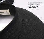 Camptrace Sun Visors for Women Wide Brim Beach Hat Foldable Straw Visor Hat - Image 4