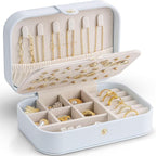 Vlando Travel Jewelry Case, PU Leather Travel Jewelry Box by VLANDO