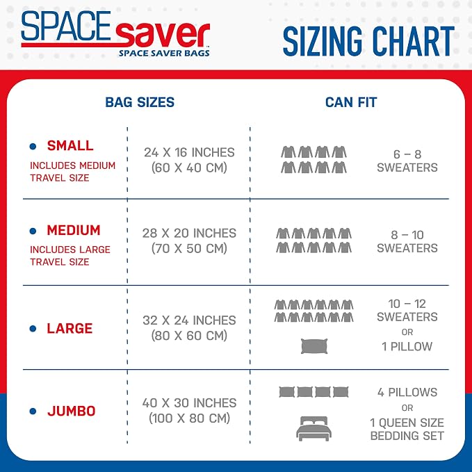 8 Pack Large Vacuum Storage Bags - Image 8