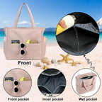 Beach Pool Bags Tote for Women Ladies Large Gym Tote Carry On Bag - Image 2