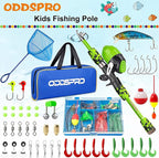 ODDSPRO Kids Fishing Pole Pink, Portable Telescopic Fishing Rod and Reel Combo - Image 2