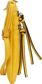 DELUXITY | Crossbody Purse Bag | Functional Multi Pocket Double Zipper Purse | - Image 3