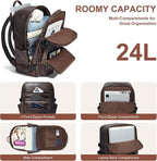 Shrrie Laptop Backpack for Women, Vegan Leather Backpack Work Computer - Image 3