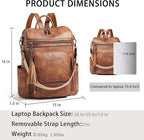 Shrrie Vegan Leather Laptop Backpack - Image 3