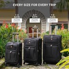 SwissGear Sion Softside Expandable Luggage, Dark Grey, Carry-On 21-Inch - Image 7