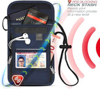 Lewis N. Clark RFID Blocking Stash Neck Wallet, Travel Pouch + Passport Holder - Image 3