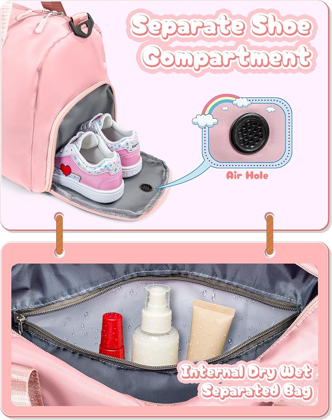 Gifts for 3 4 5 6 7 8 9 10 Year Old Girls-Girl Gym Bag - Image 7