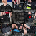 Serious Steel Fitness Heavy Duty 1000D Nylon Duffel Gym Bag - Image 4