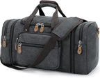 Gonex Canvas Duffle Bag for Travel 60L Expandable Duffel Weekend Overnight Bag by Gonex