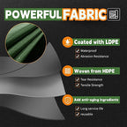 10x20 Feet Tarp Waterproof, 9Mil Thick, Finished Size Tarps, UV Resistant - Image 3