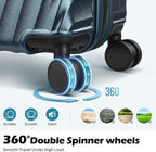 Luggage sets 3 piece with Spinner Wheels, PC Hard Shell Travel Luggage - Image 3