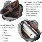 Shrrie Vegan Leather Laptop Backpack - Image 4