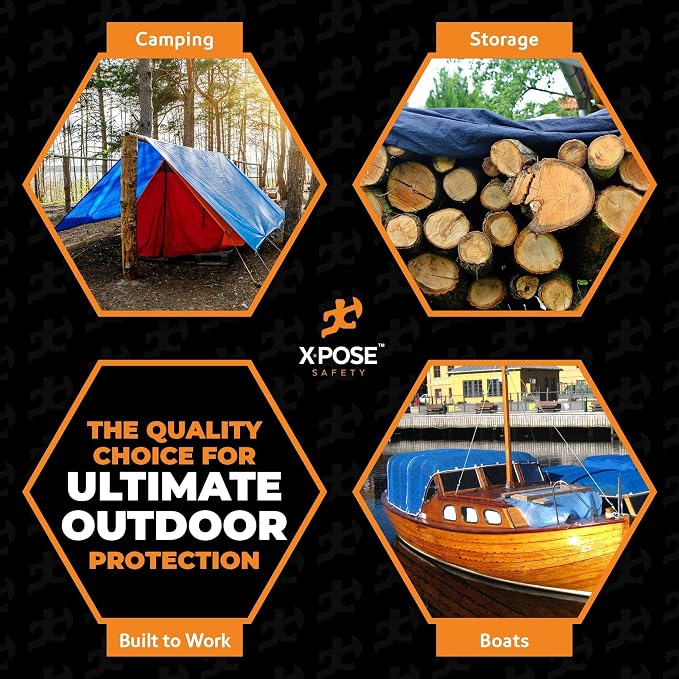 Better Blue Poly Tarp 8' x 15'- Multipurpose Protective Cover - Image 7