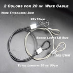 10 pcs 20 inch 3mm Thickness Stainless Steel Wire Cable - Image 3