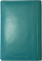 Personalized Monogrammed Teal Leather RFID Passport Wallet - Image 6