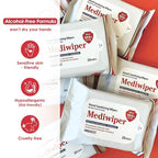 MEDIWIPER 80ct Alcohol-Free Hand Sanitizing Wipes Unscnted Antibacterial Wet - Image 7