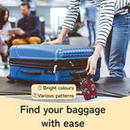 3 Pack PU Sugar Skull and Flowers Leahter Luggage Tag - Image 6