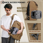 RAINSMORE Camera Bag Backpack for DSLR/SLR Mirrorless 15.6 Inch Laptop Camera - Image 4
