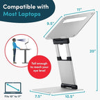 Laptop Stand for Desk, Ergonomic Sit to Stand Laptop Holder Convertor, - Image 5