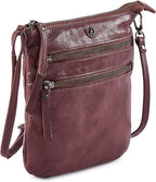 Crossbody Sling Bag for Women Small Real Leather Purse Vintage Travel Crossover by Cochoa