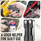 BIBURY Mini Keychain Multitool Scissors B12062B, 9 in 1 Multitool EDC Scissors - Image 7