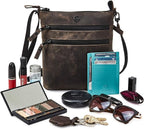 Crossbody Sling Bag for Women Small Real Leather Purse Vintage Travel Crossover - Image 6