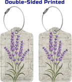 2 Pcs Purple Lavender Luggage Tags - Image 4