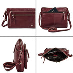 Wise Owl Accessories Small Soft Pebbled Real Leather Crossbody Handbags Purses - Image 5