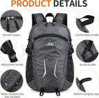 Hiking Daypack, 30L Waterproof Hiking Backpack Packable Lightweight Travel Day - Image 7