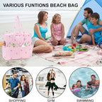 Beach Pool Bags Tote for Women Ladies Large Gym Tote Carry On Bag - Image 6
