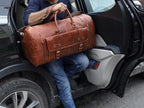 24 Inch Leather Duffle Bags for Men Large Full-Grain Buffalo Leather Overnight - Image 7