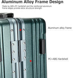 feilario 20in Aluminium Frame PC Hard Shell Spinner Wheels Luggage, Built-In - Image 2