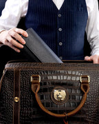 MR.OKAY 3 Watch Travel Case- Classic Leather Watch Case - Image 2