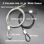 10 pcs 20 inch 3mm Thickness Stainless Steel Wire Cable - Image 5